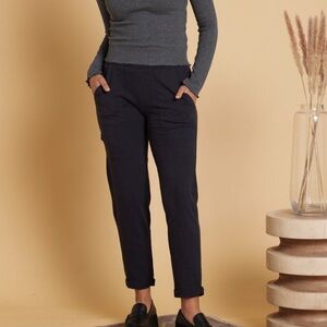 Known Supply Black Casual Pants Organic Cotton Utility Neutral Natural Medium